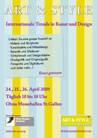 Affiche 2008: ART & STYLE St.Gallen-Lake Constance / International Fair for Art and Design / www.kunstevent.ch